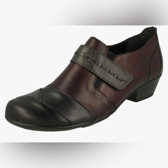 Remonte MaryJane Shoe -Genuine Leather-Wine-Black  Comfort Tech-Sz 39-8.5 -NEW☀️ - Picture 14 of 16